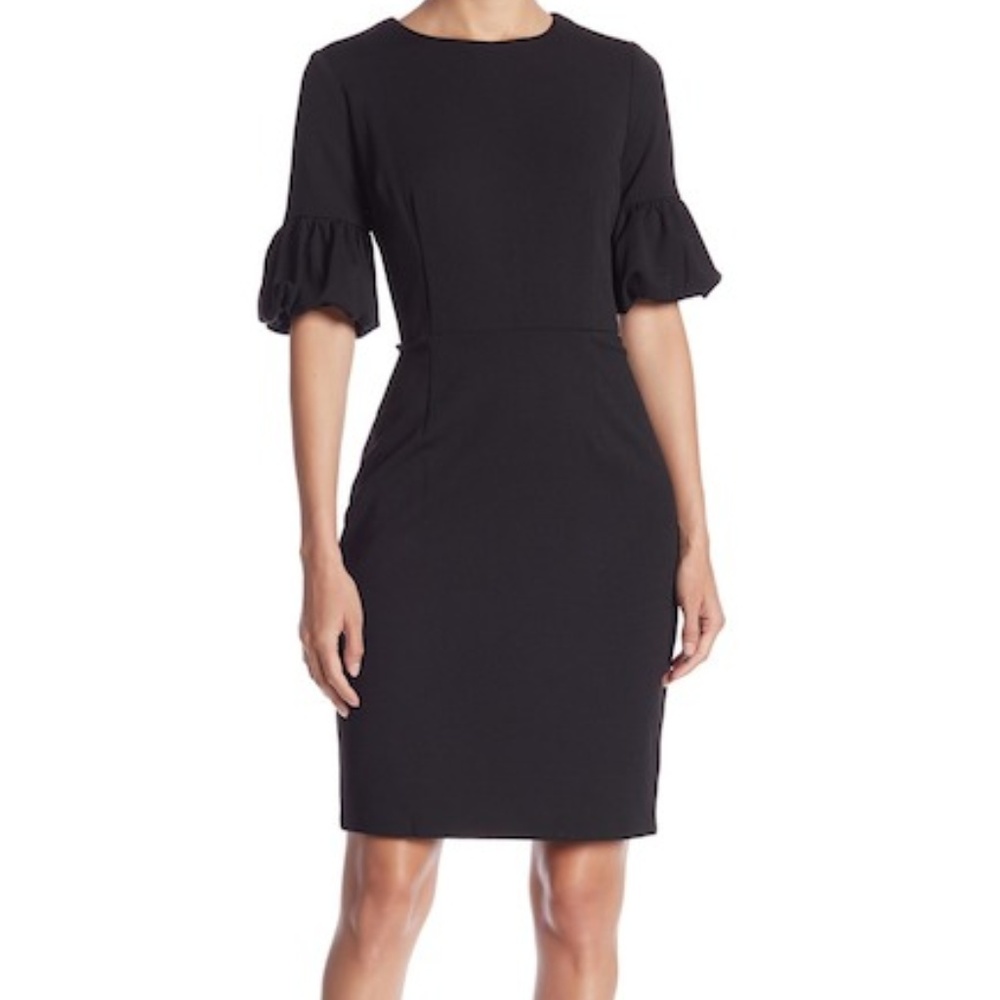 NWT Marina Crepe Bubble Sleeve Dress Sz 4